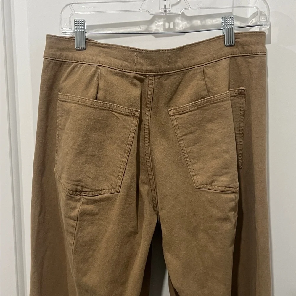 Madewell Women's Tan Emmet Wide Leg Crop Pants Size 29 - Picture 8 of 9